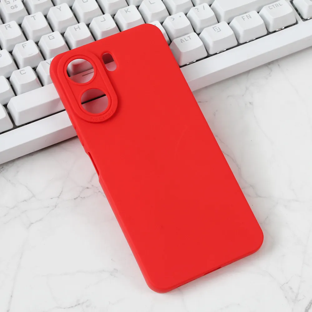 Torbica Silikon Pro Camera za Xiaomi Redmi 13C crvena