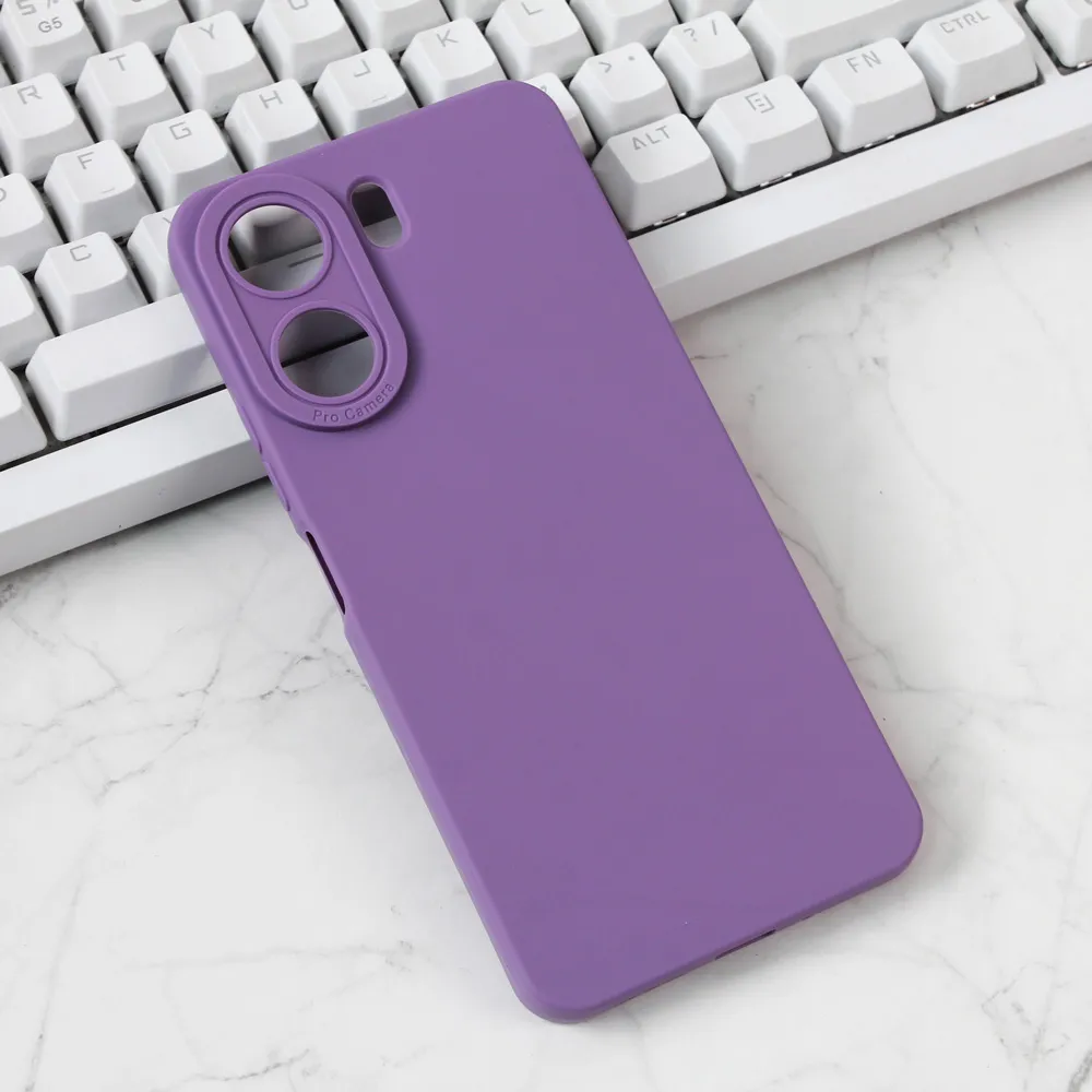 Torbica Silikon Pro Camera za Xiaomi Redmi 13C ljubicasta