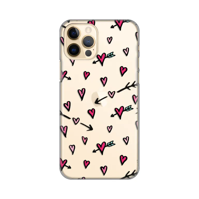 Torbica Silikonska Print Skin za iPhone 12/12 Pro 6.1 Hearts Pattern
