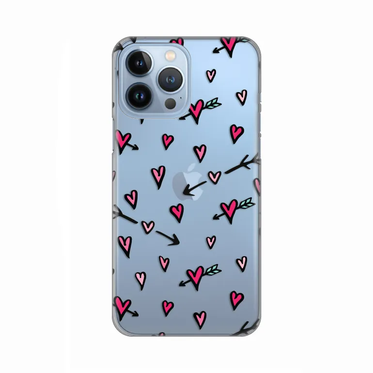 Torbica Silikonska Print Skin za iPhone 13 Pro Max 6.7 Hearts Pattern