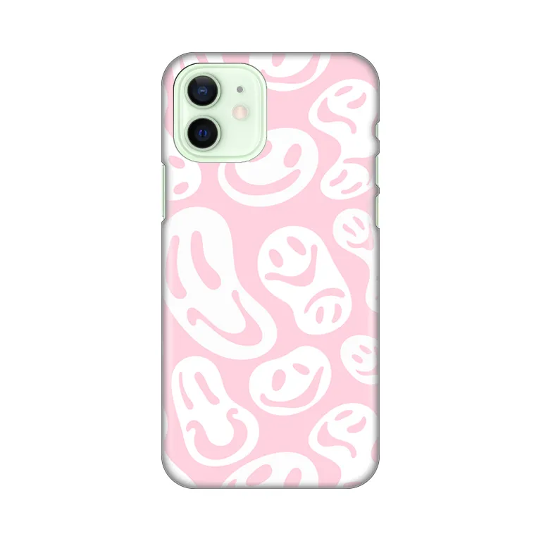 Torbica Silikonska Print za iPhone 12 6.1 Pink Smiles