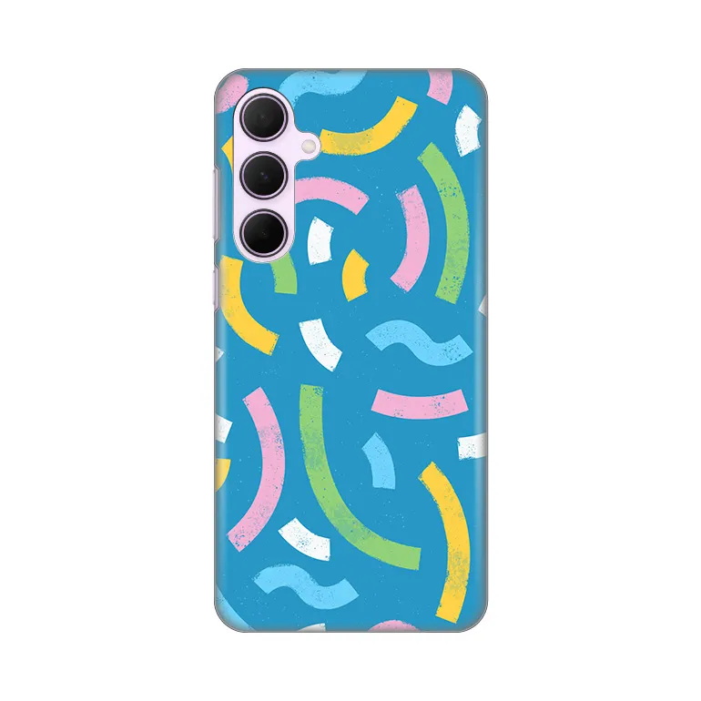 Torbica Silikonska Print za Samsung A356B Galaxy A35 5G Happy Lines  blue
