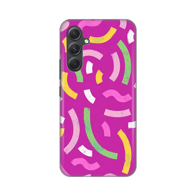Torbica Silikonska Print za Samsung A546B Galaxy A54 5G Happy Lines pink