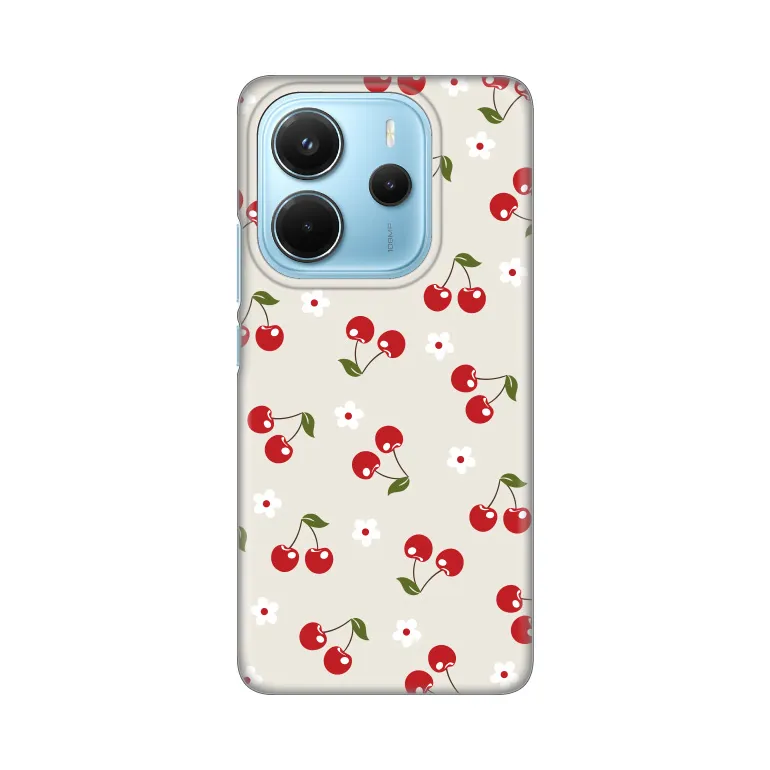 Torbica Silikonska Print za Xiaomi Redmi Note 14 4G (SRB) Cherry and Flowers