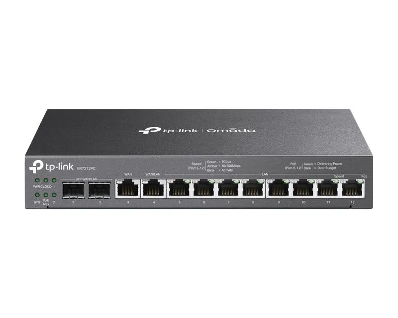 TP LINK ER7212PC 3U1 kontroler+VPN Firewall ruter+Poe switch