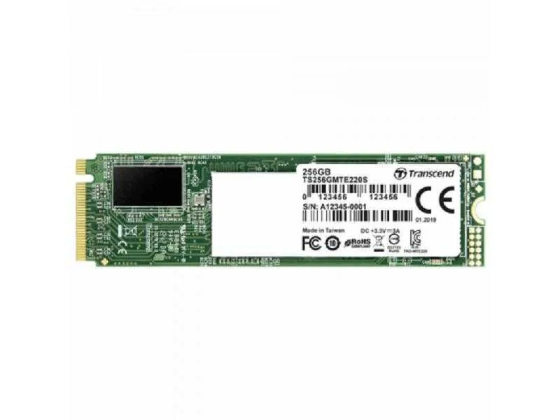 TRANSCEND M.2 256GB SSD NVMe/ 2280/ PCIe Gen3x4/ M-Key/ 3D TLC/ with Dram 3300/1100 MB/s 4141630641