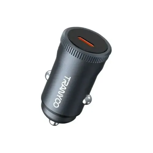 TRANYOO Auto punjač T-C26 PD 30W/ crna