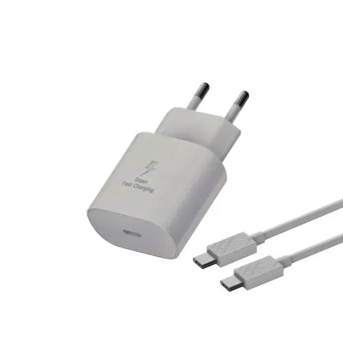TRANYOO Kućni punjač T-SA2C 25WPD+KABL Type-C na Type-C 60W/ bela