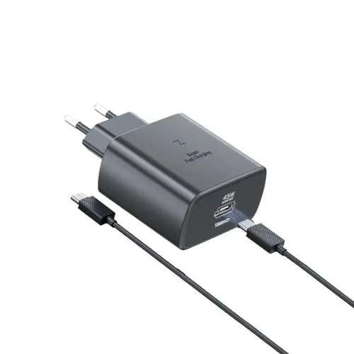 TRANYOO Kućni punjač T-SA7C 45WPD+KABL Type-C na Type-C 60W/ crna