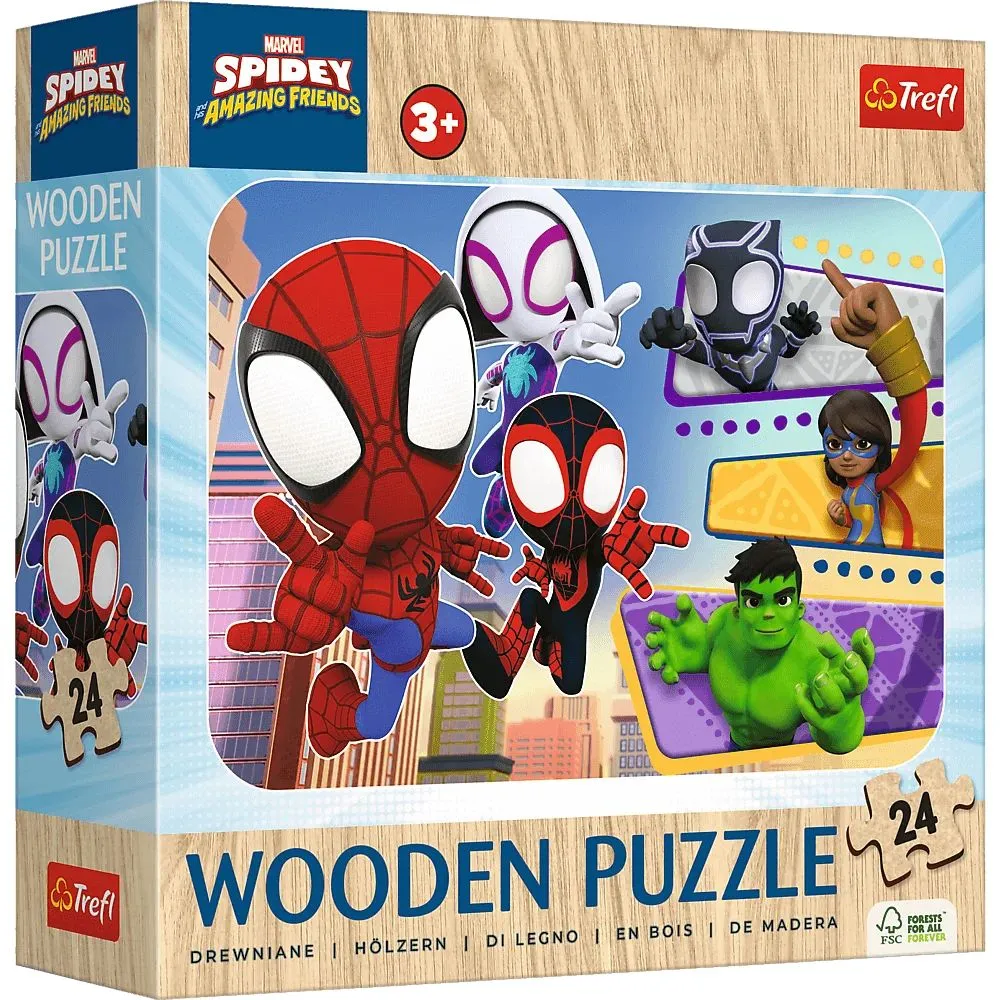 TREFL Drvene puzzle Spidy 20274 - 24 dela