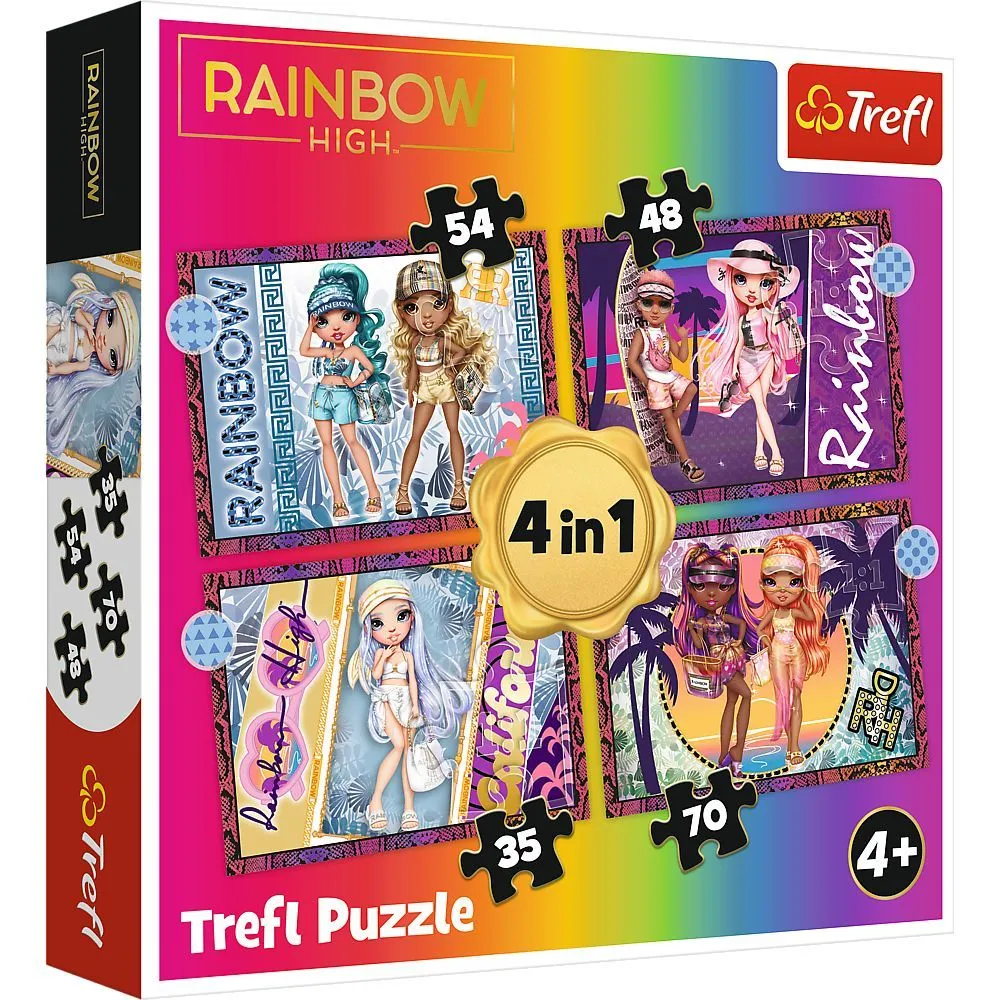 TREFL Puzzle 4u1 Rainbow high 34614 - 35, 48, 54, 70 delova