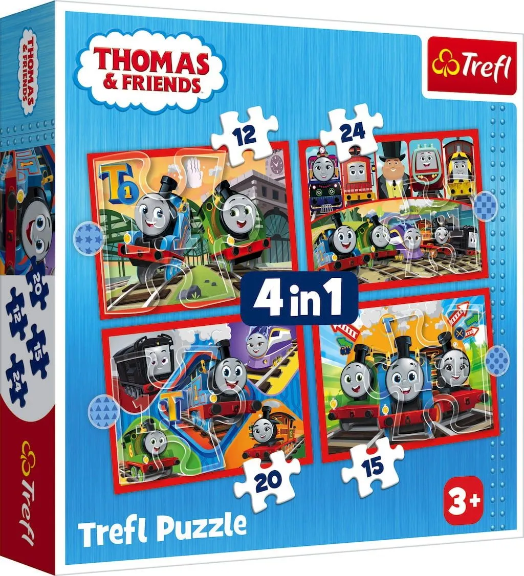 TREFL Puzzle 4u1 Thomas the Locomotive 34619 - 12, 15, 20, 24 dela