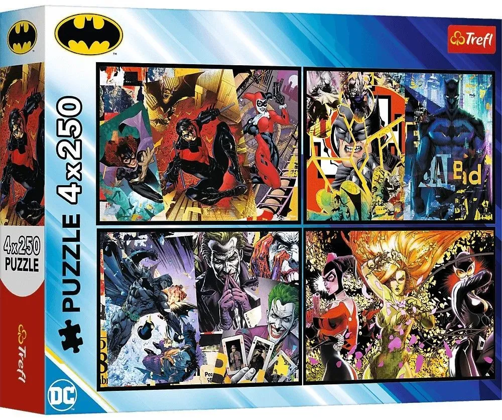 TREFL Puzzle Betmen u akciji - 4x250 delova