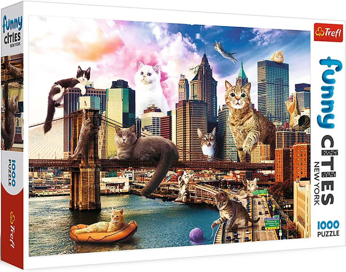 TREFL Puzzle Cats in New York - 1.000 delova