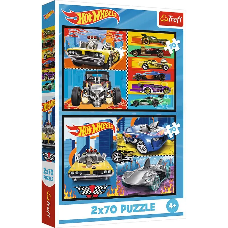 TREFL Puzzle Hot wheels - 2x70 delova