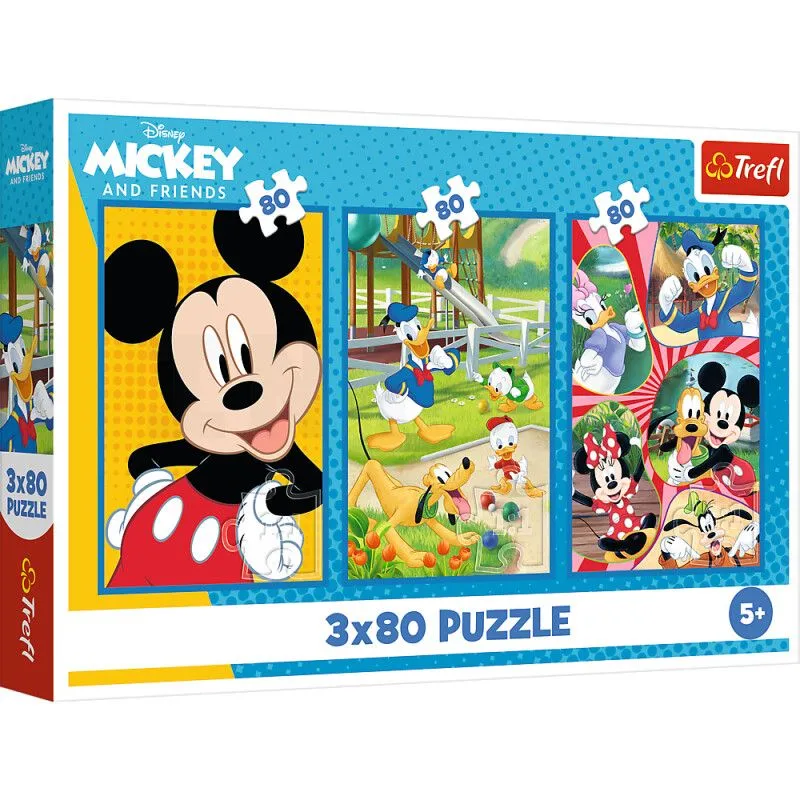 TREFL Puzzle Mickey and friends - 3x80 delova