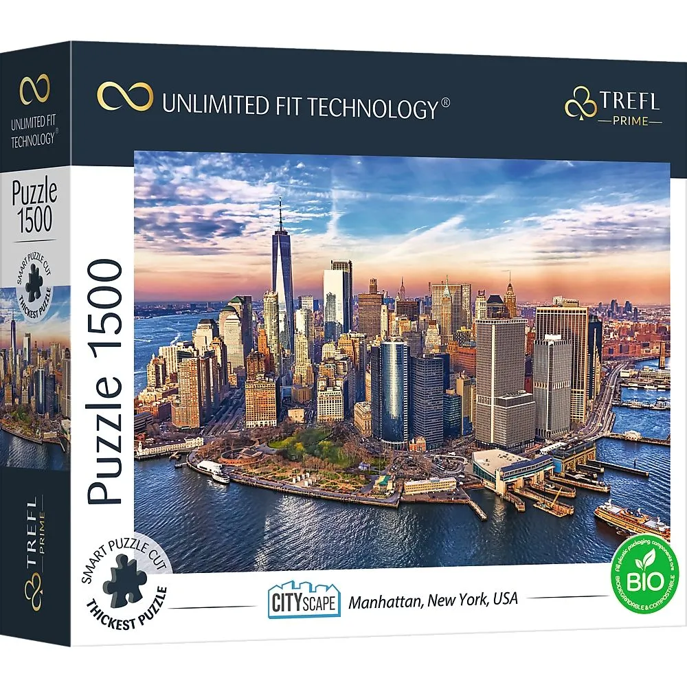 TREFL Puzzle New York Manhattan,  USA -1.500 delova