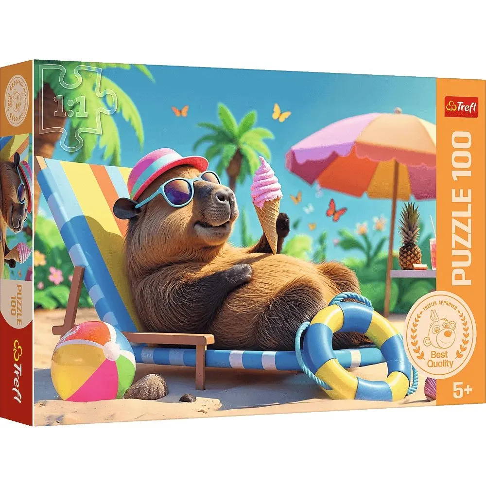TREFL Puzzle Opuštanje u stilu kapibare - 100 delova