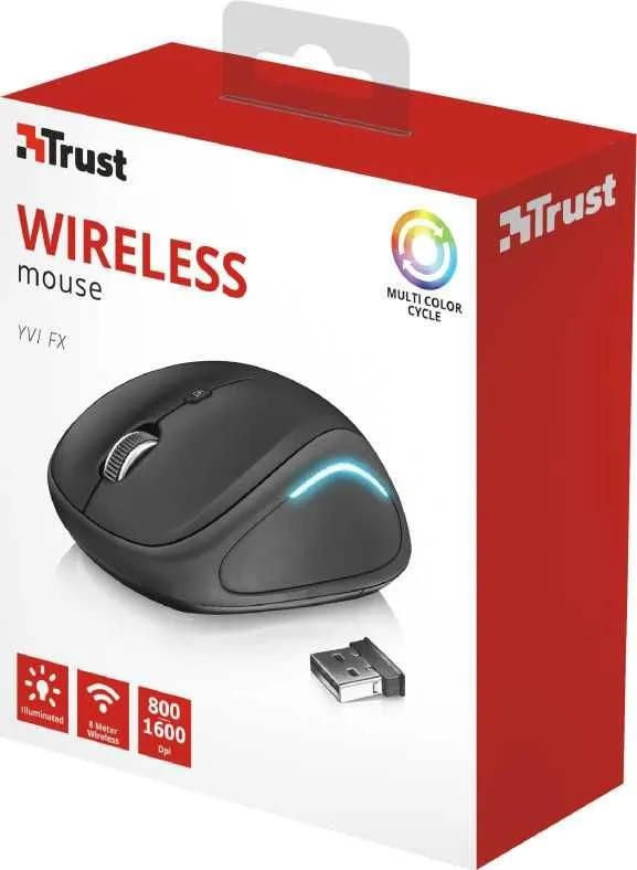 TRUST Bežični miš YVI FX Crni (22333)