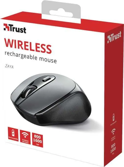 TRUST Bežični miš Zaya Crno-srebrni (23809)