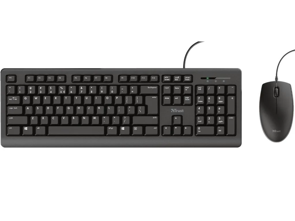 TRUST Žična tastatura + miš Primo, SRB, crna