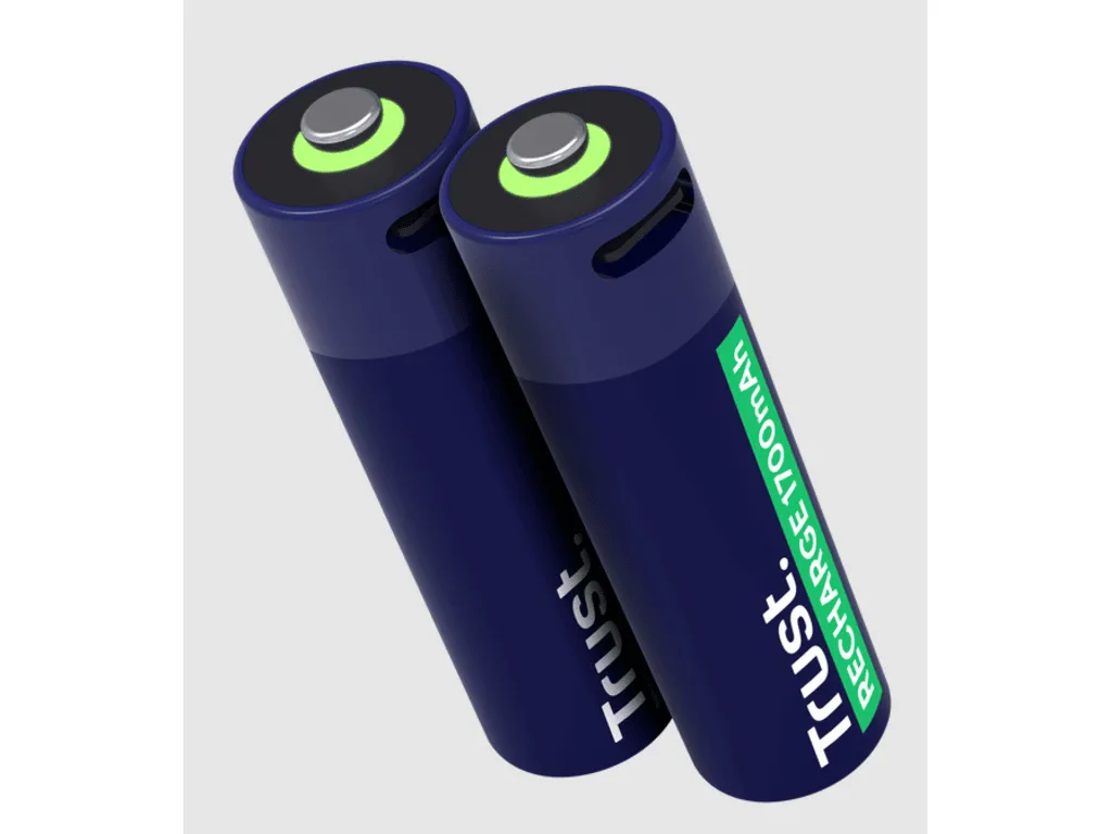 TRUST Punjive baterija USB-C 2P - AA, (2 kom), crna