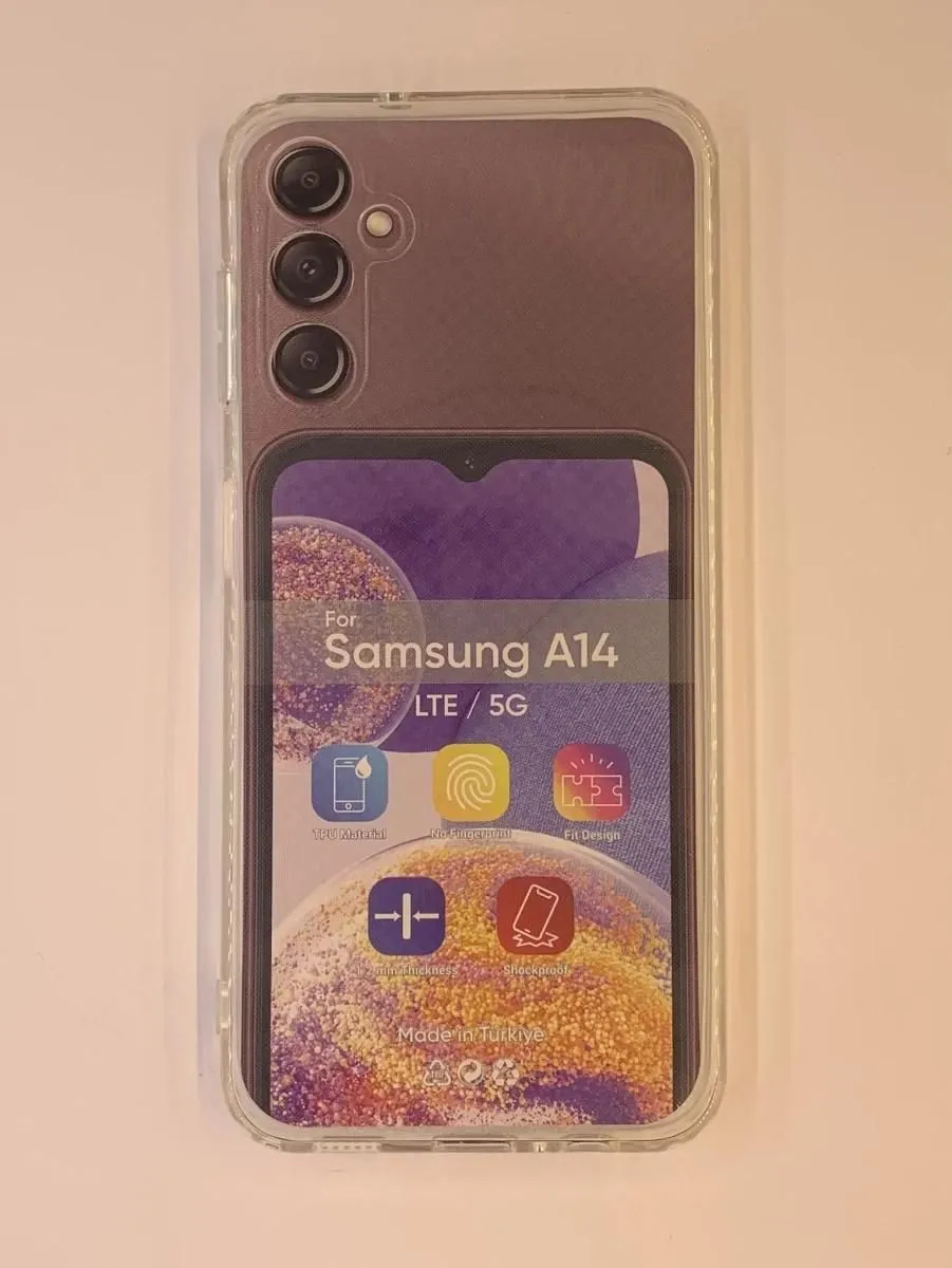 TYPHON Maska Samsung A14 transparent ojačane ivice
