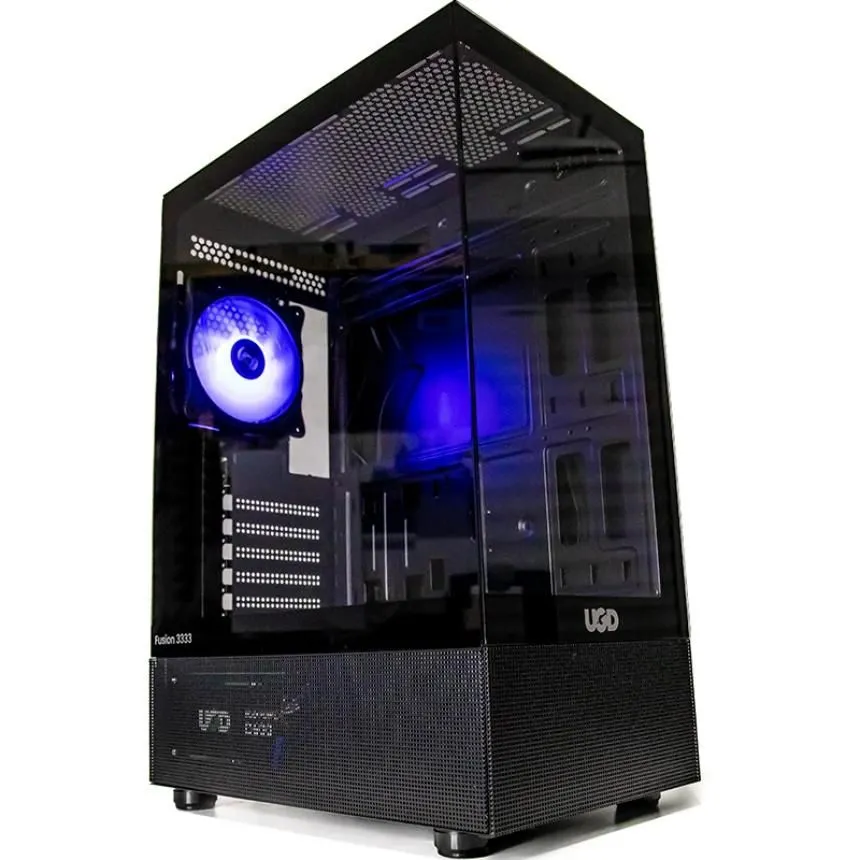UGD Kućište FUSION 3333 Midi Tower/ATX/čelik,kaljeno staklo/bez napajanja/crna
