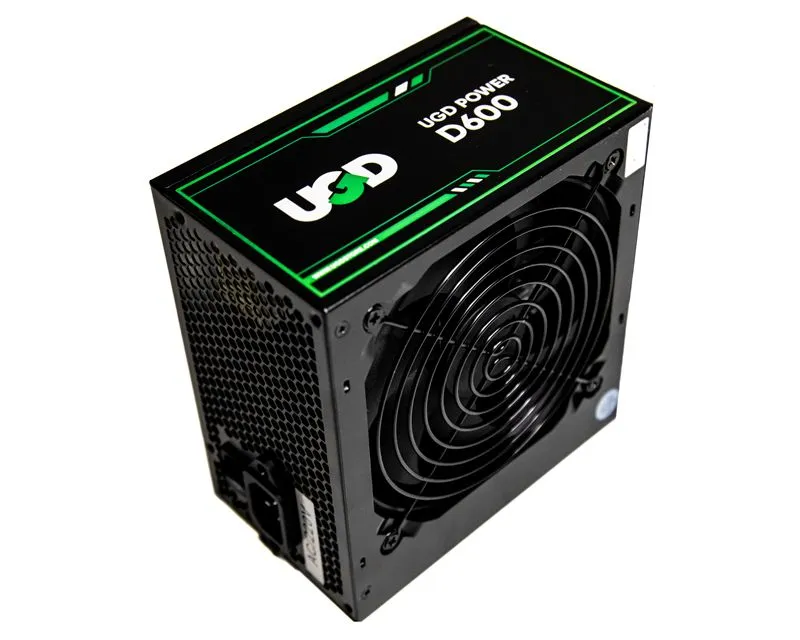 UGD Napajanje D600 600W UGD Power 12cm FAN/ 20+4pin/ 4+4pin/ 3xSATA/ 1xIDE/ 2x6+2pin