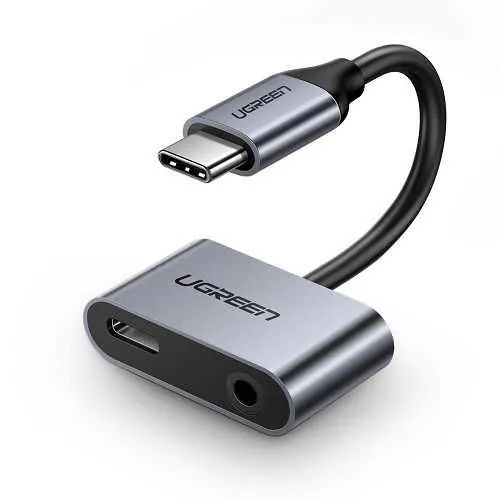 UGREEN Adapter Tip C M na 3.5mm audio+Tip C F CM193