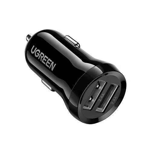 UGREEN Auto punjač, 24W, 2 USB, ED018, crna