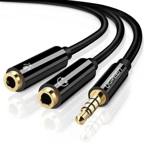 UGREEN AUX kabl M/2F 3.5mm 0.2m AV141