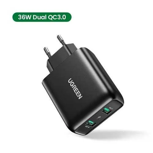 UGREEN Brzi punjač CD161 USB 3.0 2xUSB 36W