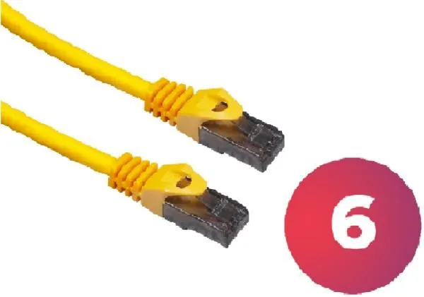 ULTRALAN Patchcord 1.0m utp cat6 žuti