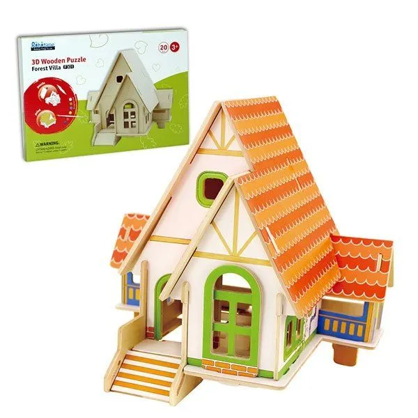 Šumska vila - 3d drvena slagalica koja se oboji
