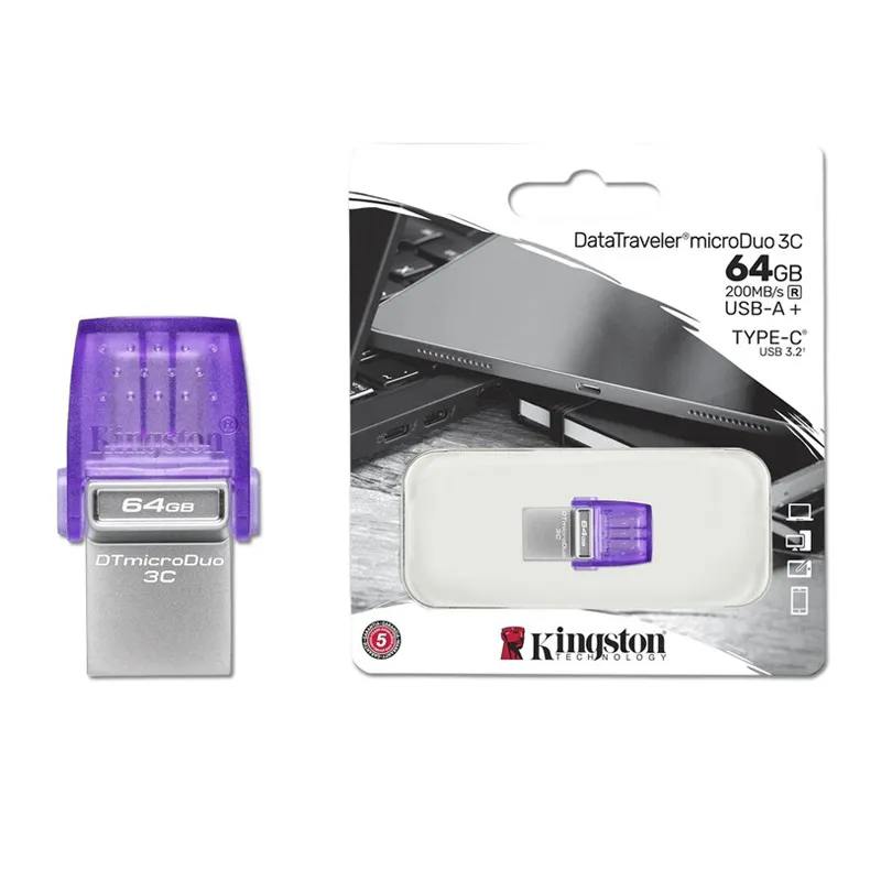USB Kingston DTDUO3CG3/ 64GB 2 u 1 USB 3.2  Type-C/ Type-A 200MB/s