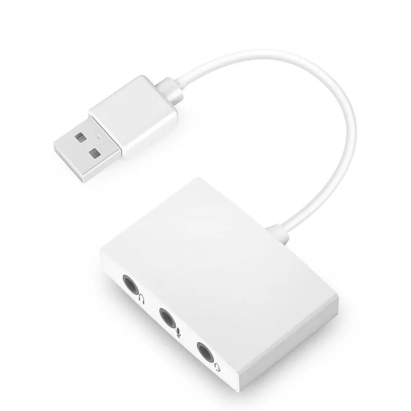 USB zvučna karta 7.1 JWD bela
