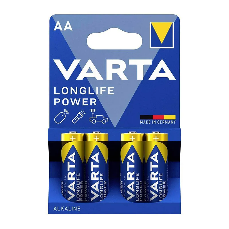Varta Longlife Power LR6 1.5V alkalna baterija pakovanje 4 kom