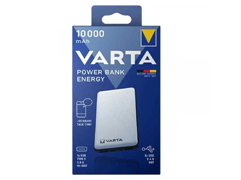 VARTA Power bank Energy, 10000 mAh, bela