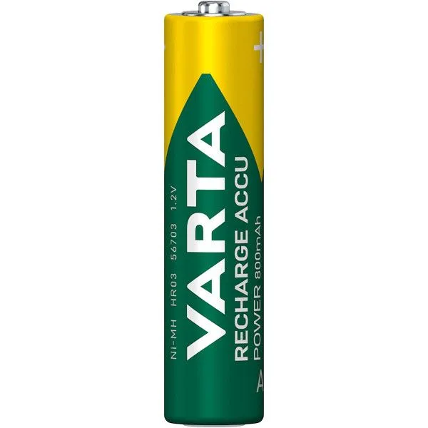 VARTA Punjiva baterija AAA NiMH 800mAh HR03, 4 kom (cena po komadu)