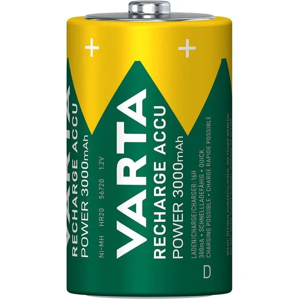VARTA Punjiva baterija tip D 56720B HR20, NiMH 1.2V 3000mAh, 2 kom (cena po komadu)