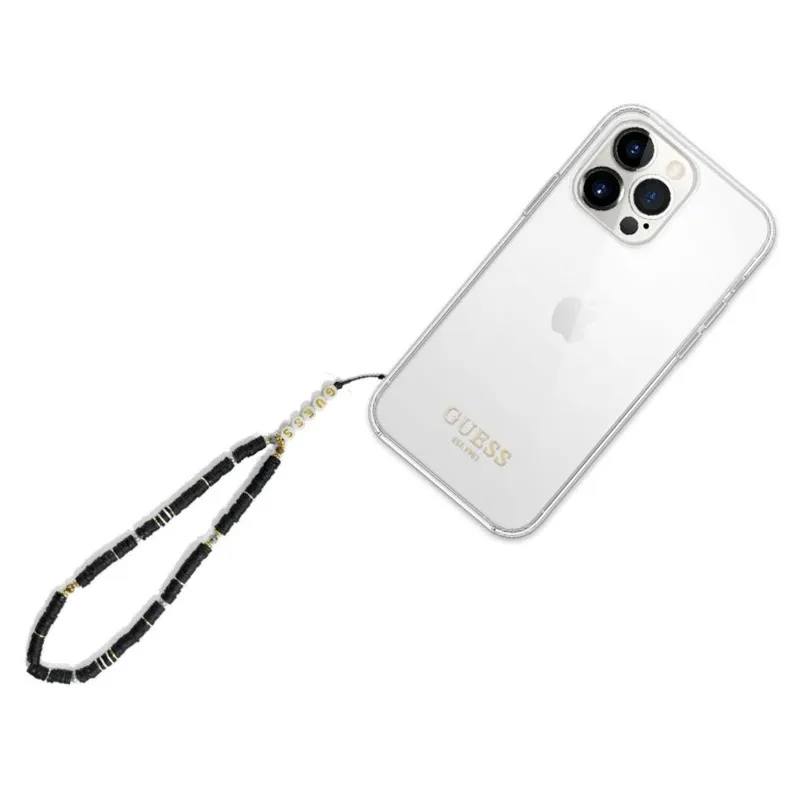 Vežica za mobilni Guess Strap Heishi Beads crna