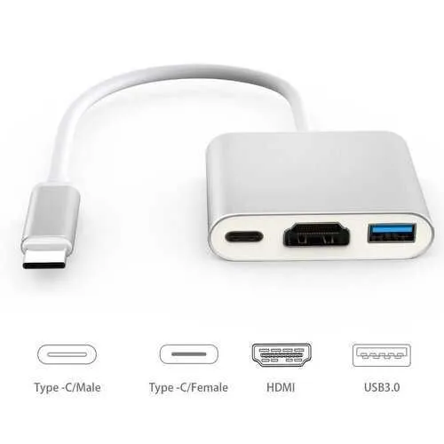 VELTEH Adapter Type C HUB na HDMI, 4K TC2H-300