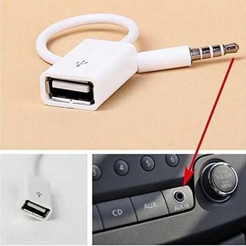 VELTEH USB na AUX adapter, Beli 17cm A017