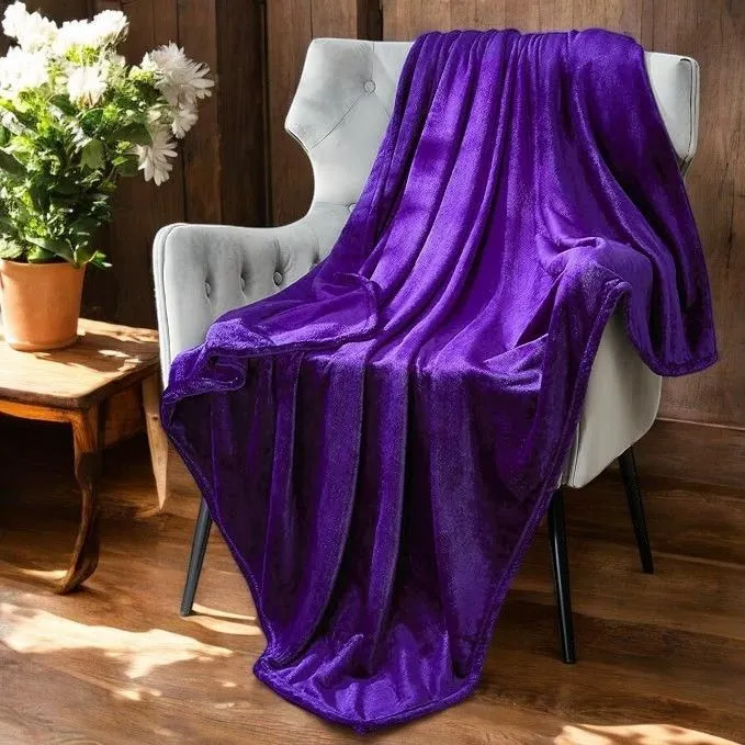 VIKTORIJA Ćebe Soft One 150x200cm Dark Purple