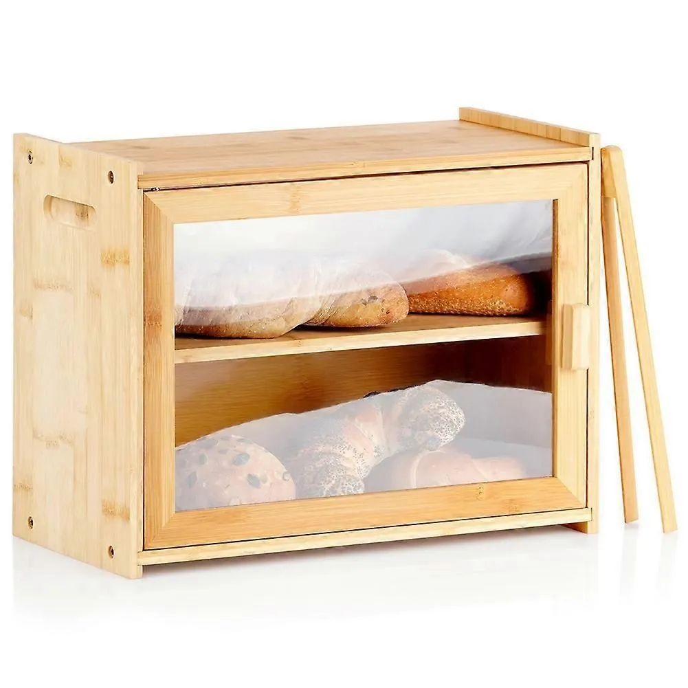 VILDE Kutija za hleb na 2 nivoa i hvataljkom 40x20x31cm/ bambus