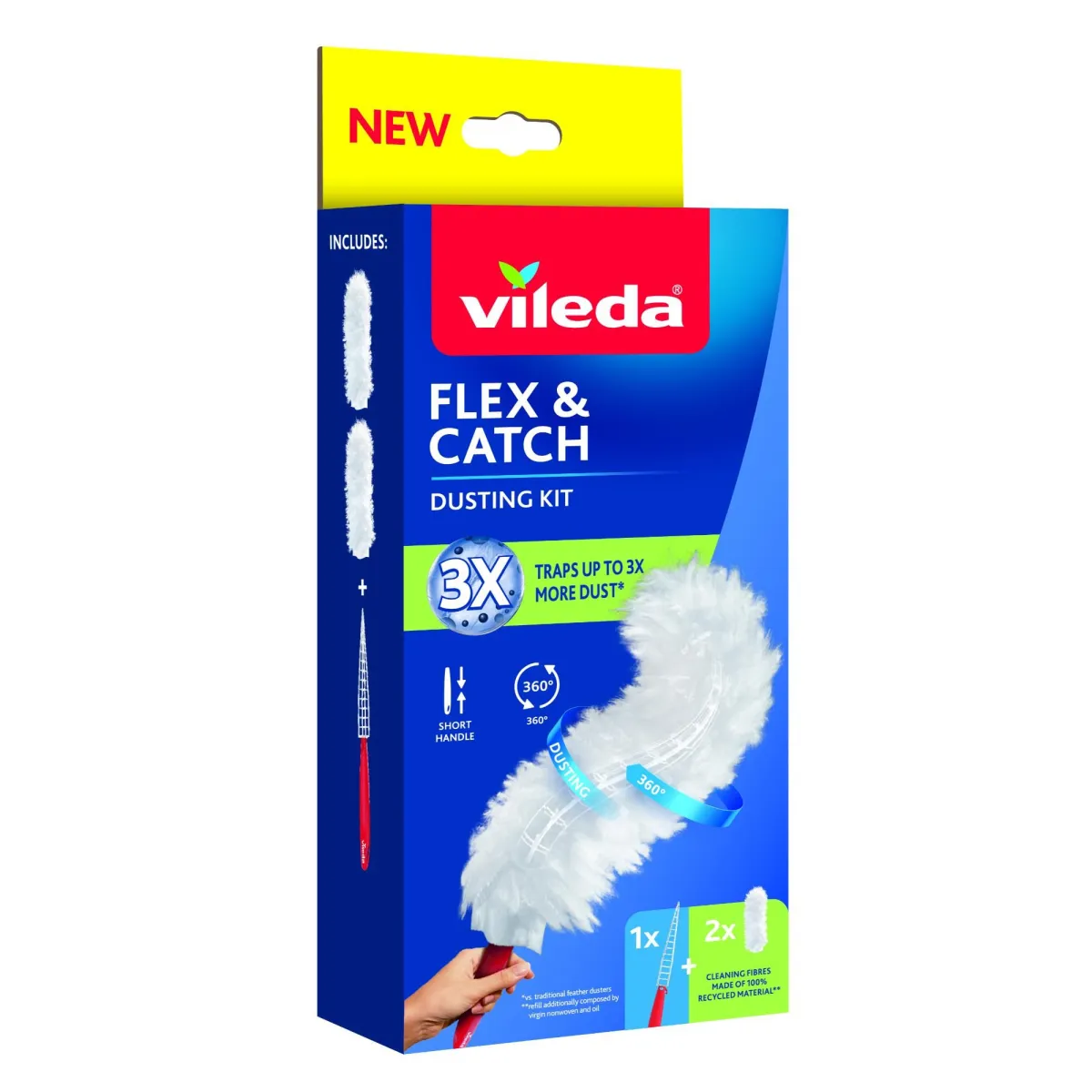VILEDA Flex & Catch set za prašinu – kratka drška