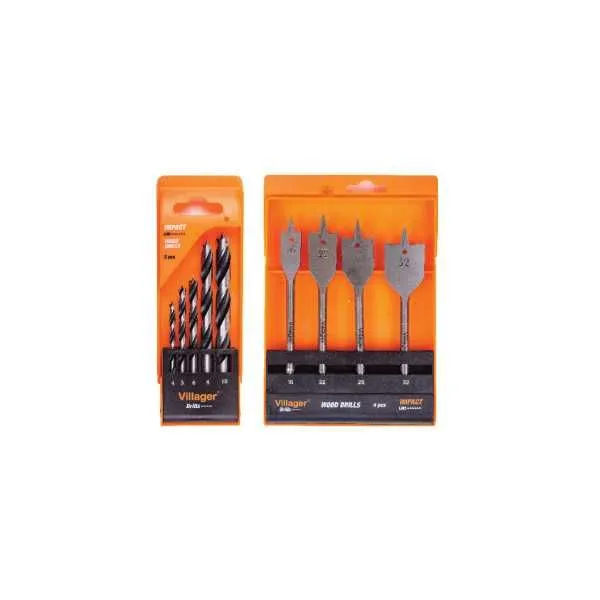 VILLAGER Leptiraste burgije za drvo Impact Line DWS-SET 4 kom
