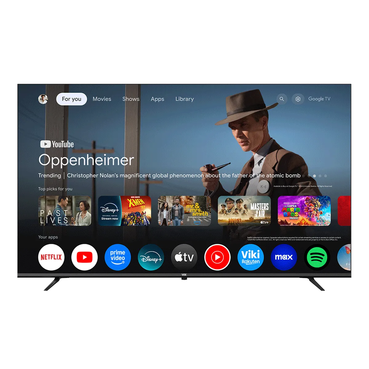 VOX Televizor 70GTQ500U/ Ultra HD/ Google TV Smart