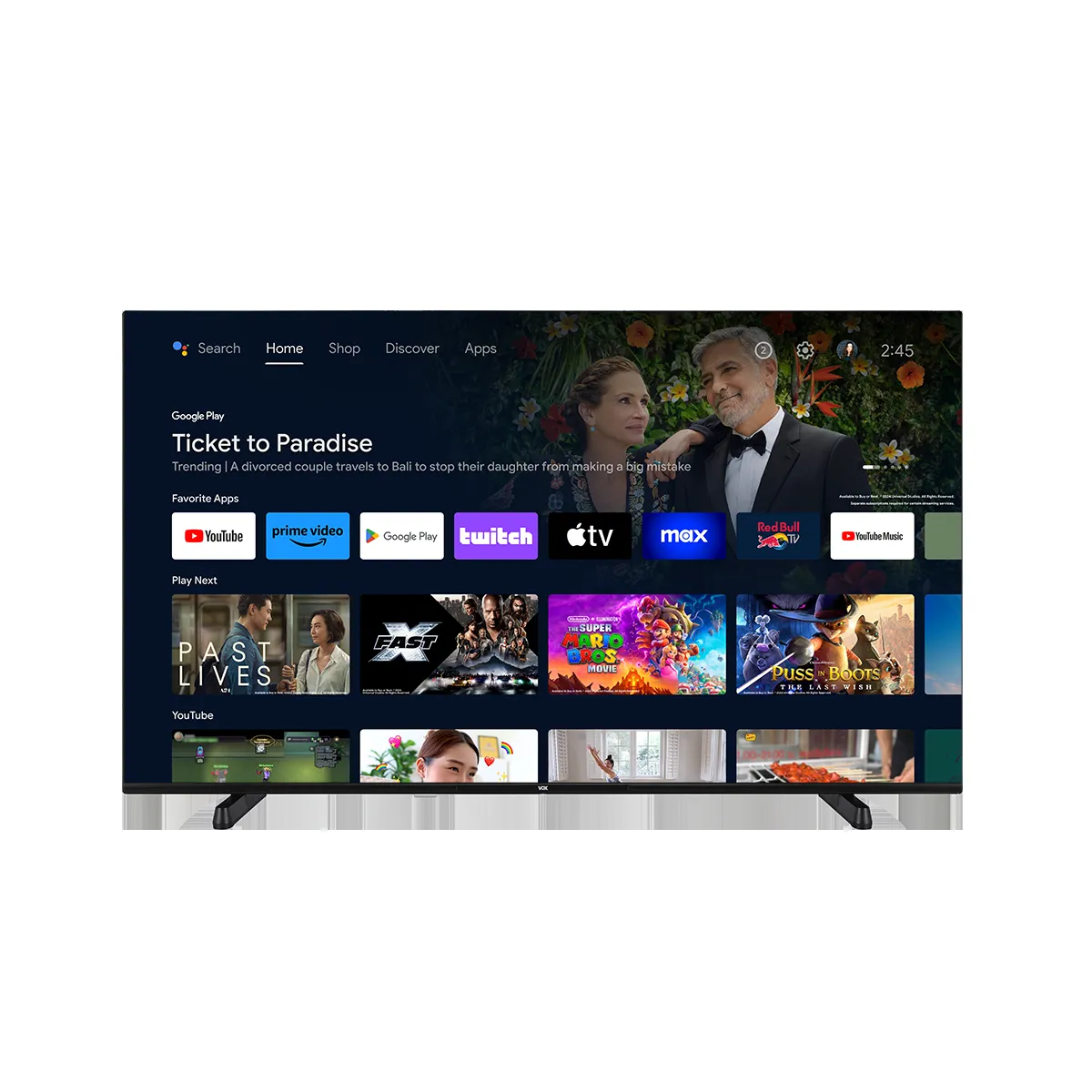 VOX Televizor 55VAU754BHB/ Ultra HD/ Android Smart